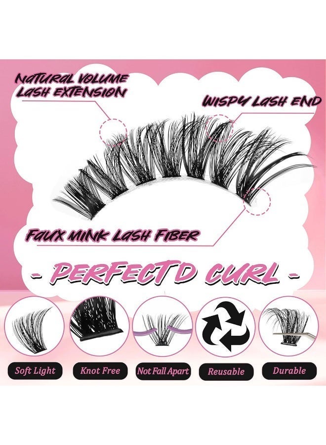 كمايو مجموعة وصلات رموش مكونة من 640 قطعة، مع غراء لاصق للرموش وملقط للرموش، رموش صناعية خفيفة وكثيفة، وصلات رموش فردية للاستخدام المنزلي، رموش صناعية للنساء. - Image 3